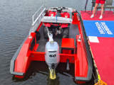 BIGMOUTH BOAT, het landingsvaartuig voor waterwerkprojecten, Trike inladen